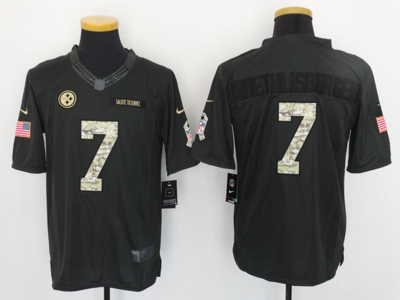 Ben Roethlisberger Pittsburgh Steelers Nike NFL Salute to Service Jersey Black