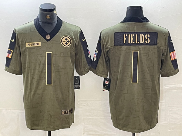 Justin Fields Pittsburgh Steelers Nike NFL Salute to Service Jersey