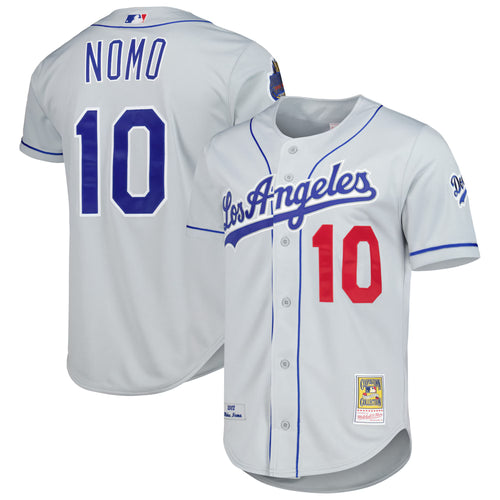 Hideo Nomo YOUTH KIDS Los Angeles Dodgers jersey gray