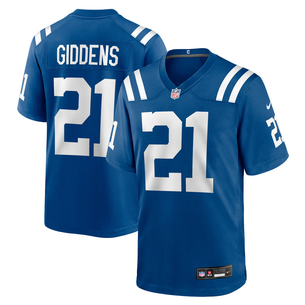 DJ Giddens Indianapolis Colts Official NFL Nike jersey Blue