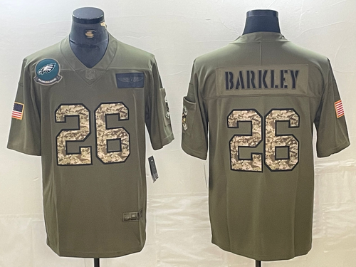 Saquon Barkley Philadelphia Eagles Nike NFL Salute to Service Jersey