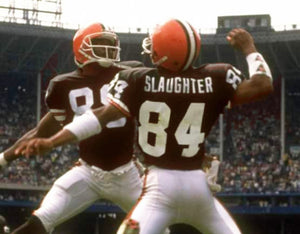 thumbnail image 2 of Custom Sewn Webster Slaughter Cleveland Browns Jersey – White, Unsigned – Adult Sizes M-2XL 2 of 5