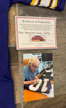 Fran Tarkenton Minnesota Vikings autographed jersey COA & photo signing