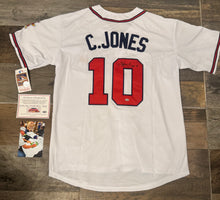 Chipper Jones Atlanta Braves autographed  jersey COA photo signing