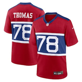 Andrew Thomas New York Giants official NFL century red Nike Jersey