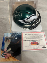 Nick Foles Autographed Philadelphia Eagles Mini Helmet with COA Photo signing