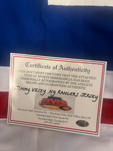 Jimmy Vesey New York Rangers autographed jersey COA Photo Signing