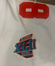 Víctor Cruz New York Giants autographed Mitchell & Ness NFL Super Bowl jersey COA Photo signing