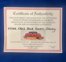 Víctor Cruz New York Giants autographed Nike NFL jersey COA Photo signing