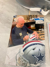 Roger Staubach Autographed Dallas Cowboys Replica Helmet with COA Photo signing
