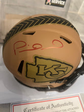 Patrick Mahomes Autographed Kansas City Chiefs Salute to Service Mini Helmet with COA
