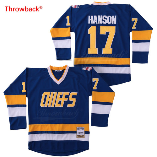 Steve Hansen #17 Charlestown Chiefs Slapshot 1977 Movie blue