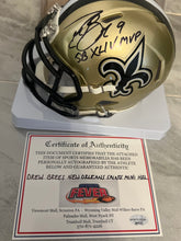 Drew Brees Autographed New Orleans Saints Mini Helmet with COA