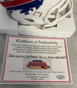 Josh Allen Autographed Buffalo Bills Mini Helmet with COA