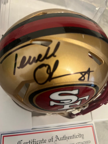 Terrell Owens Autographed San Francisco 49ers Mini Helmet with COA