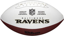 Baltimore Ravens Full Size logo Autograph Signature Football