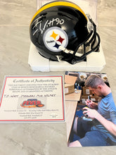 T.J. Watt Pittsburgh Steelers Autographed Mini Helmet with COA Photo signing
