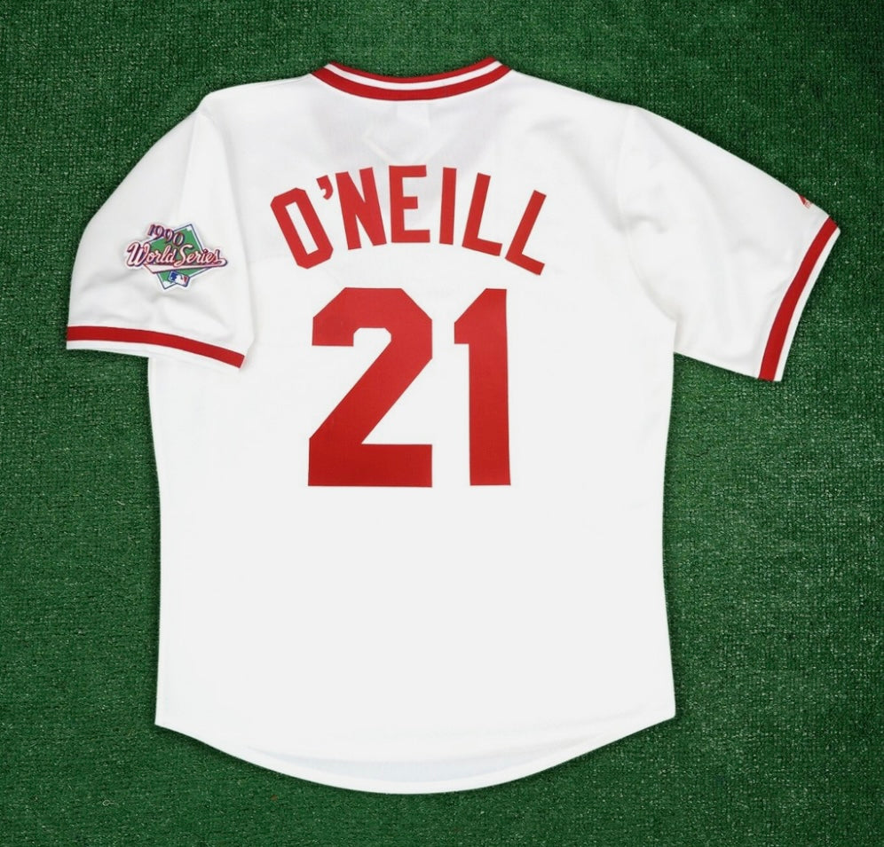 Paul O’Neill 1990 Cincinnati Reds Official MLB Majestic Jersey