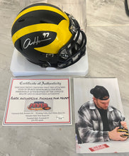 Aiden Hutchinson Autographed Michigan Wolverines Mini Helmet with COA Photo Signing