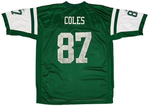 Laveranues Coles New York Jets Official NFL Mitchell & Ness Jersey green