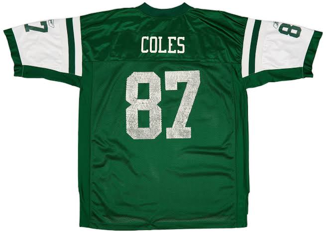 Laveranues Coles New York Jets Official NFL Mitchell & Ness Jersey green