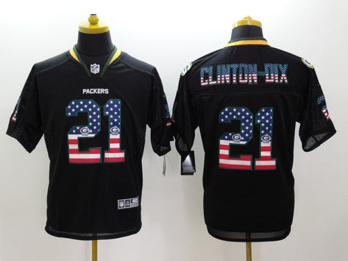 Ha Ha Clinton - Dix Green Bay Packers NFL Stars & Stripes Jersey
