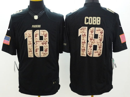 Randall Cobb Green Bay Packers military salute to service Jersey Black
