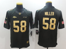 Von Miller Denver Broncos military salute to service  Jersey Black