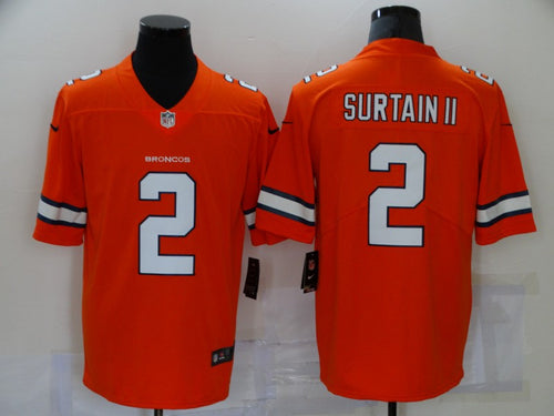 Patrick Surtain II Denver Broncos Official NFL NIKE Jersey Orange