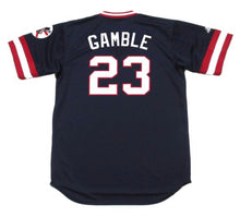 Oscar Gamble Cleveland Indians Official MLB Majestic Jersey blue