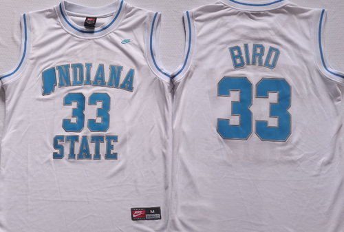Larry Bird Indiana State Jersey NIKE white