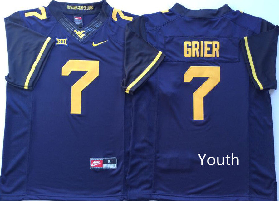 Will Grier West Virginia Mountaineers YOUTH Jersey NIKE