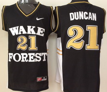 Tim Duncan Wake Forest Official NCAA NIKE jersey black