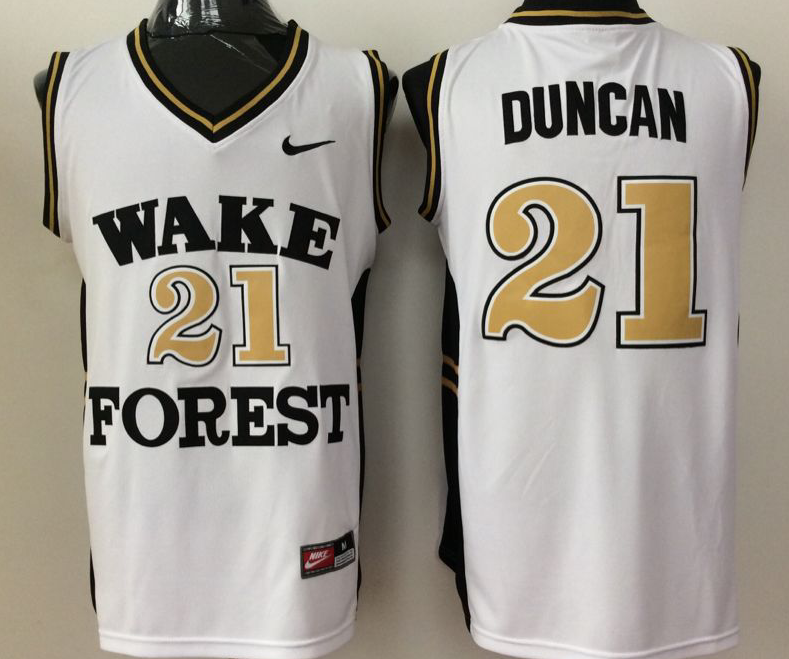 Tim Duncan Wake Forest Official NCAA Nike Jersey – Classic
