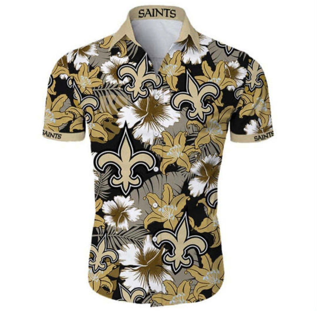 New Orleans Saints Official NFL Floral Palm shirt