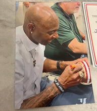 Jerry Rice San Francisco 49ers Autographed Mini Helmet with COA Photo signing