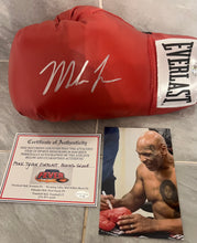 Mike Tyson Autographed Everlast Boxing glove COA & Photo signing