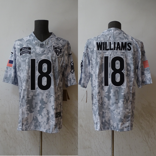 Caleb Williams Chicago Bears 2024 military salute to service Jersey Nike
