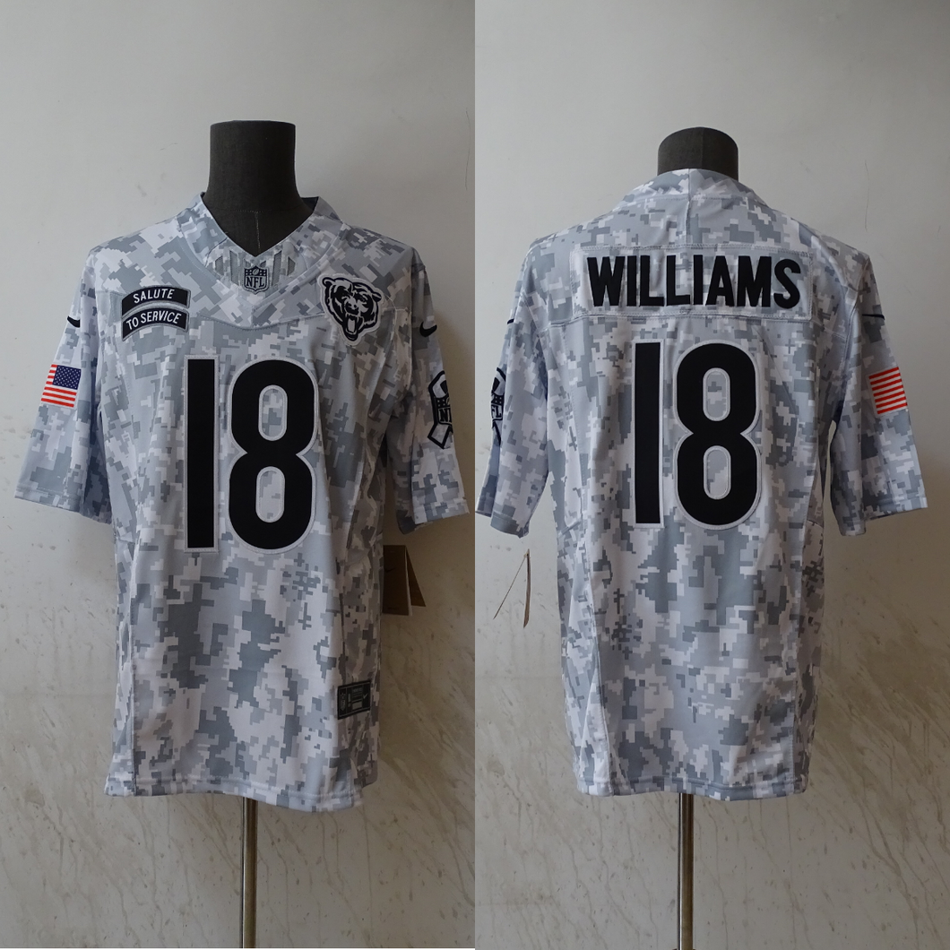 Caleb Williams Chicago Bears 2024 military salute to service Jersey Nike