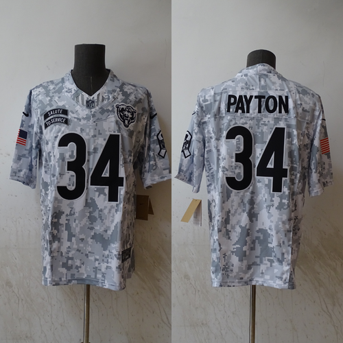 Walter Payton Chicago Bears 2024 military salute to service Jersey Nike