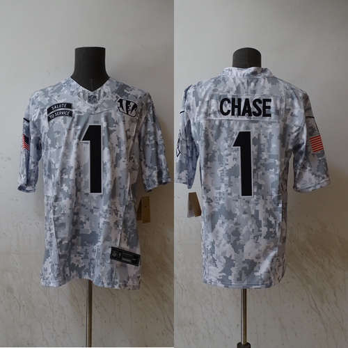 Ja’Marr Chase Cincinnati Bengals 2024 Nike NFL Salute to Service Jersey