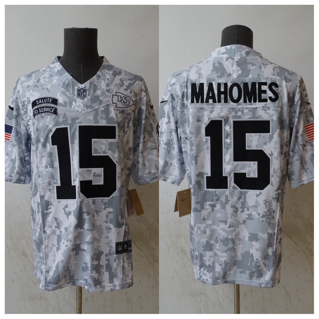 Patrick Mahomes Kansas City Chiefs 2024 Nike NFL Salute to Service Jersey