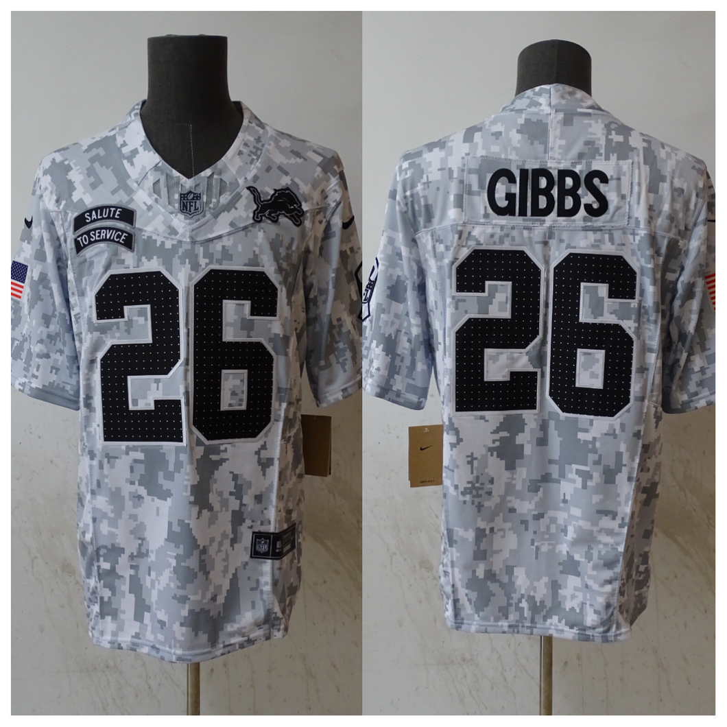 Jahmyr Gibbs Detroit Lions 2024 Nike NFL Salute to Service Jersey