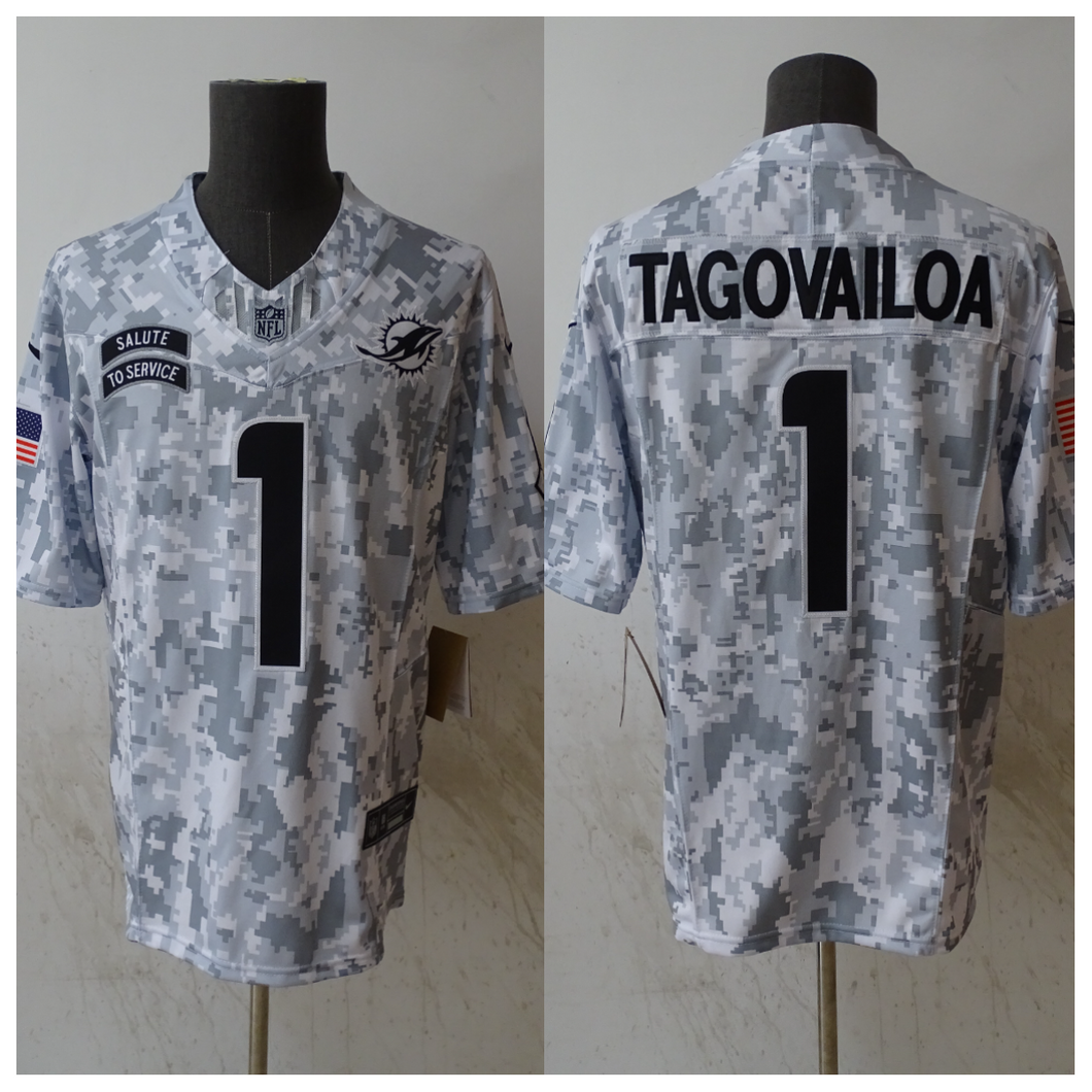Tua Tagovailoa Miami Dolphins 2024 Nike NFL Salute to Service Jersey