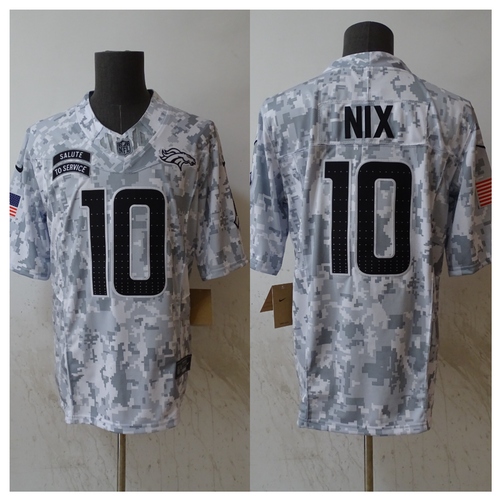 Bo Nix Denver Broncos 2024 Nike NFL Salute to Service Jersey