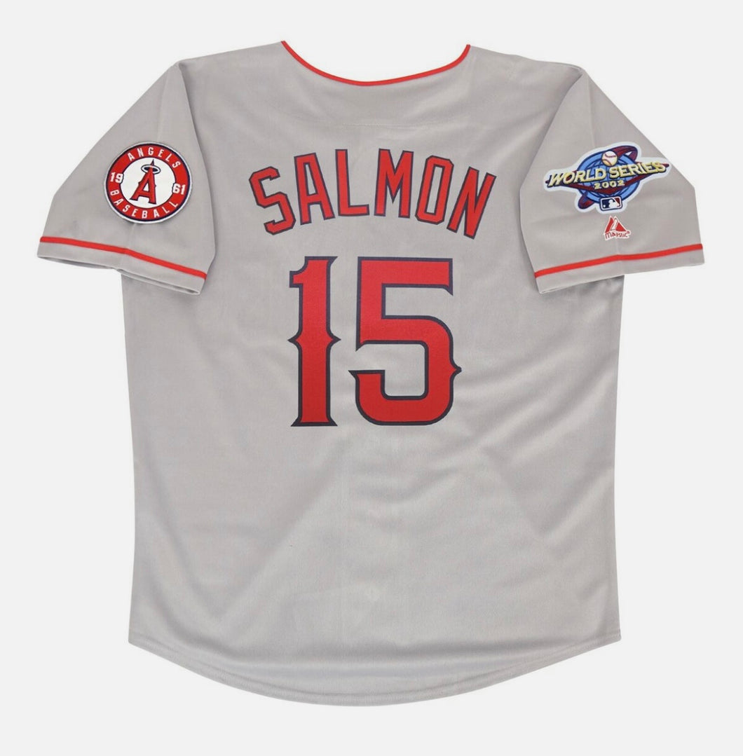 Tim Salmon Anaheim California Angels Official MLB Majestic Jersey gray