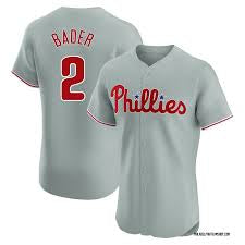 Harrison Bader Philadelphia Phillies Official MLB Nike Jersey Gray
