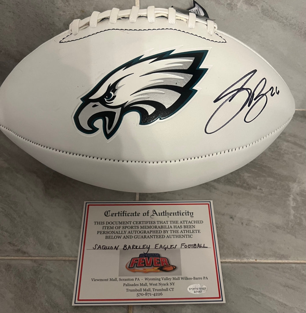 Saquon Barkley Autographed Philadelphia Eagles Football  with COA