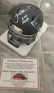 Julian Edelman Autographed New England Patriots Slate Mini Helmet with COA