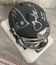 Julian Edelman Autographed New England Patriots Slate Mini Helmet with COA